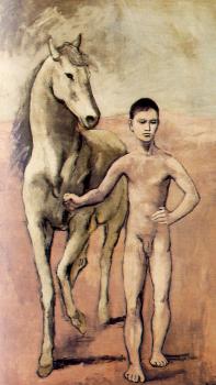 Pablo Picasso : boy leading a horse